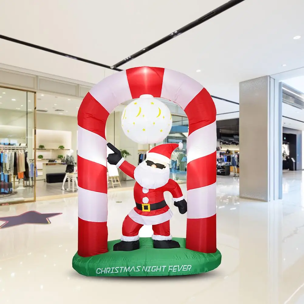 

Christmas Decoration 2.4m Christmas Arch Inflatable Santa Claus Christmas Door Toys House Decoration Garden Party Welcome Props