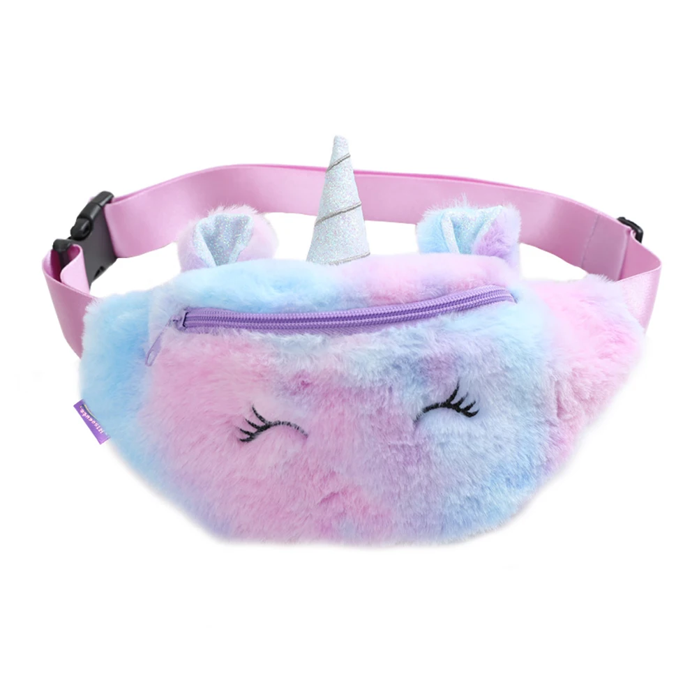 Nuevos niños niñas lindo unicornio, Fanny Pack, bolsa de cinturón bolsa de dibujos animados moneda monedero de viaje bolsa