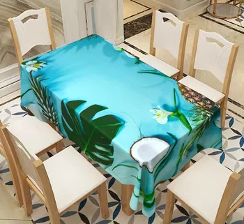 

Tablecloth Geometry Tropical Plants Pattern Waterproof Tablecloths Decorative Home Decor Table Cloth High Quality
