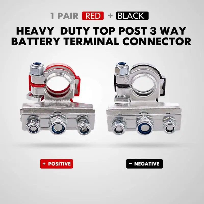 Fusibles,Connecteur de batterie universel 12V 24V,2 pièces,Terminal de — free download