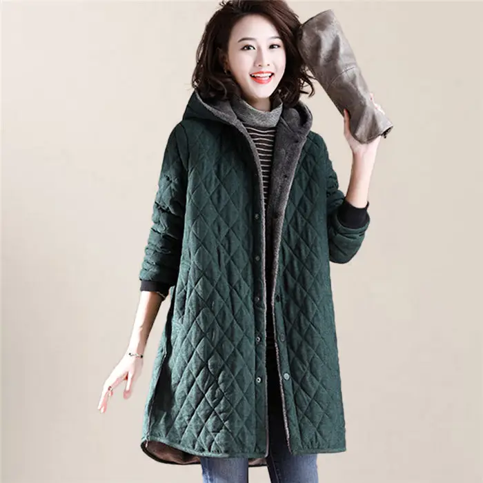 New Winter Parkas Women Jacket Plus Size 4XL Hoodies Female Warm Plus Velvet Thicken Casual Warm Coats Ladies Clothes f2143