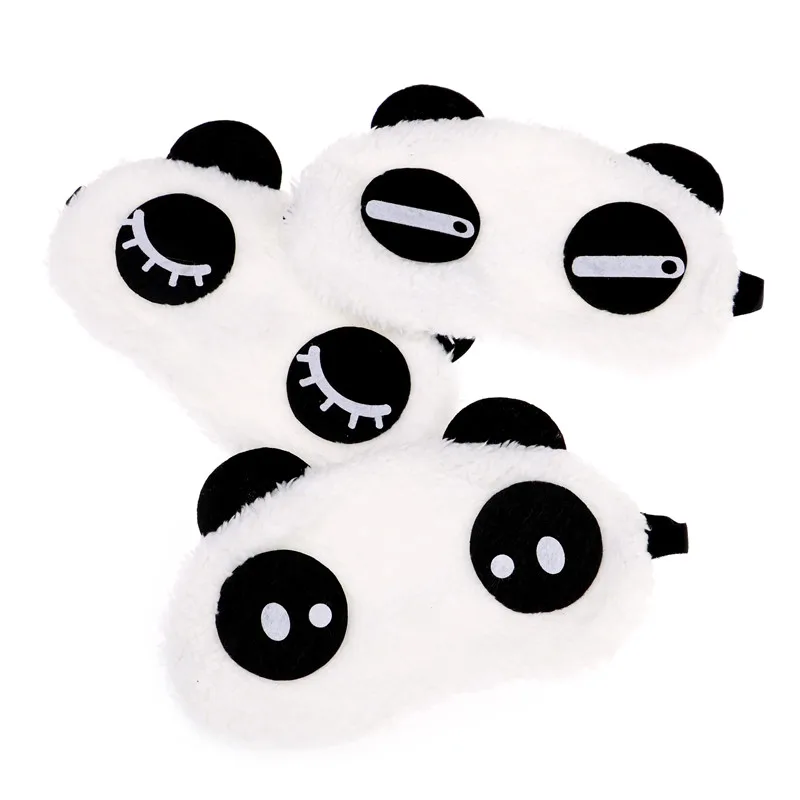 1PC Kawaii Sleep Eye Mask Shade Nap Cover Blindfold Face Cute White Panda Shading Sleep Cotton Goggles Aid Relax Travel Eyepatch