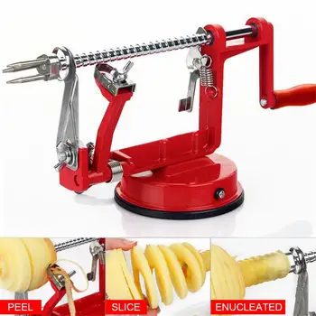 

3 in 1 Stainless Steel Apple Peeler Slicer Corer Potato Cutter Fruit Cutter Hand-cranking Apple Slinky Machine Kitchen accessory