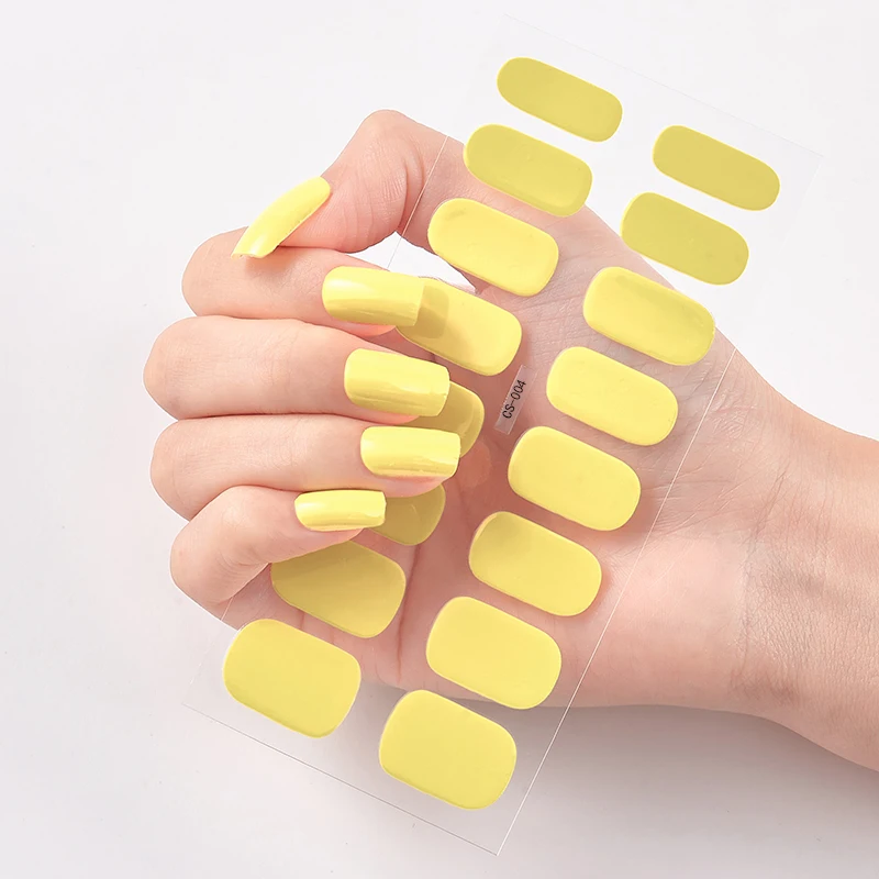 Full Beauty Nailart Sticker Nail Polish Stickers Foil Nail Art Stickers 2020 Pure Solid Color Decals Plain Stickers Nail Tape