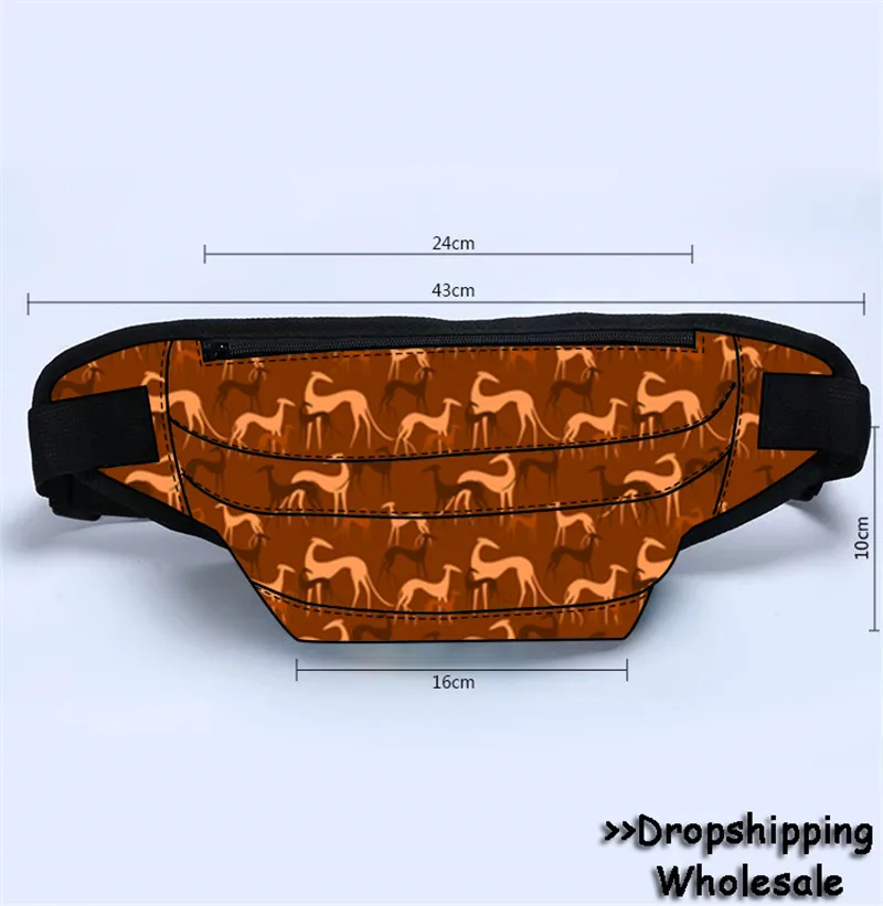 Greyhound Lover Dogs Животные напечатанная поясная сумка на пояс Женская нагрудная нить мода осень Новинка Прямая