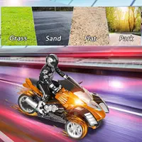 Wireless Radio Control Racing Balanced Stunt Toy Car 3 Wheels High Speed Vehicle RC Distance 50m 20H/KM Toys For Kids For Boys 2