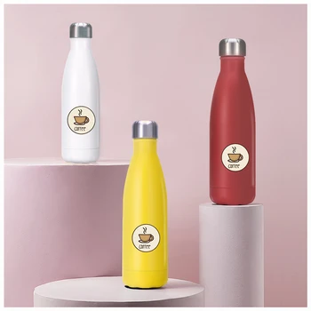 

500ML Thermos Vacuum Coffee Candy Color Flask Stainless Steel Water Bottle Thermos Insulated Flask Water Bottle Girl Friend Gift