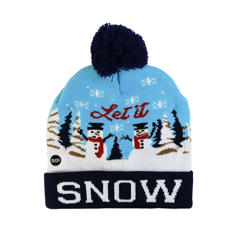 1pc Led Christmas Hats Beanie Sweater 