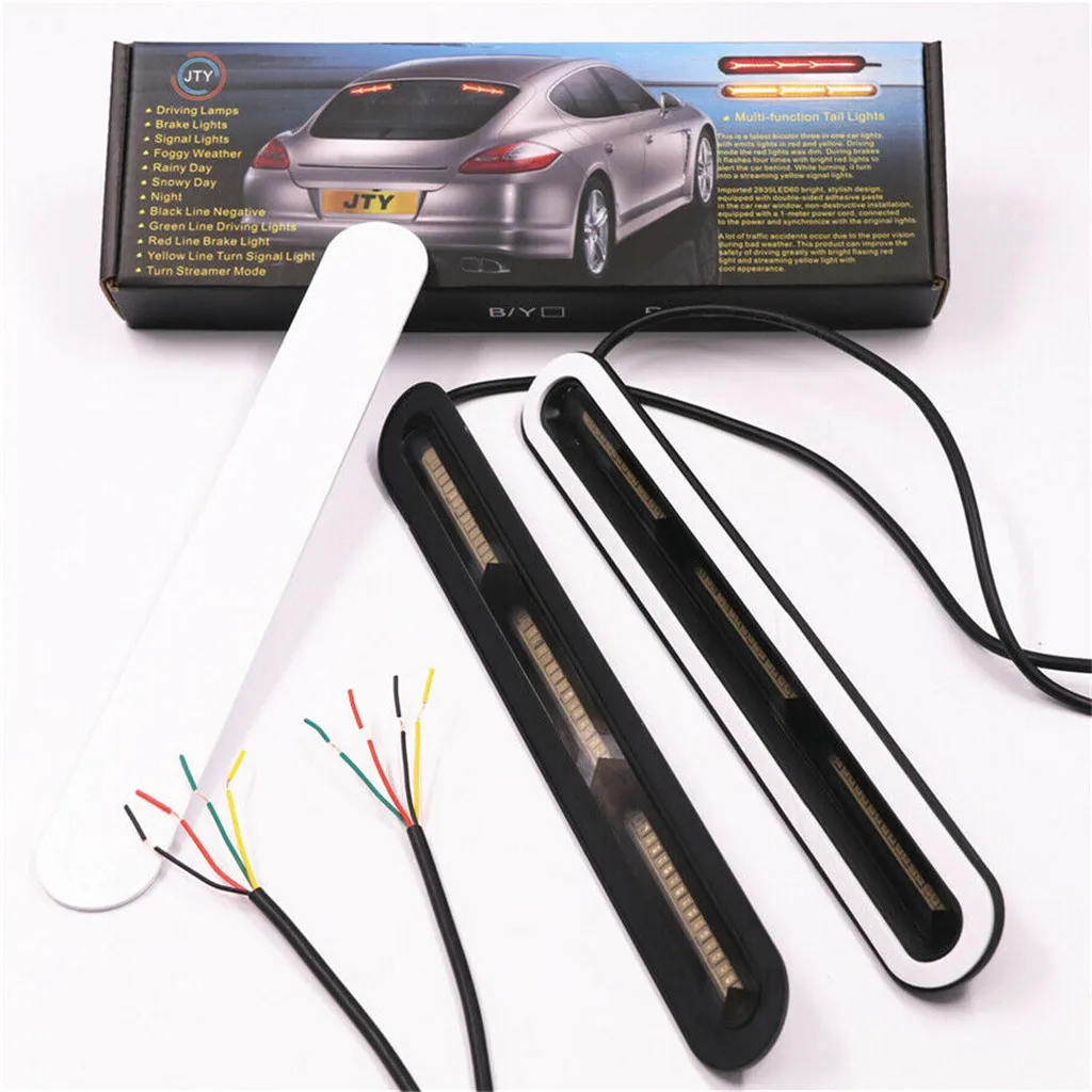 Kongyide автомобильный светильник 2x60 светодиодный автомобильный Грузовик DRL светодиодный светильник бар тормоз плавный сигнал поворота Стоп-сигнал задний фонарь светодиодный автомобильный светильник s внешний вид