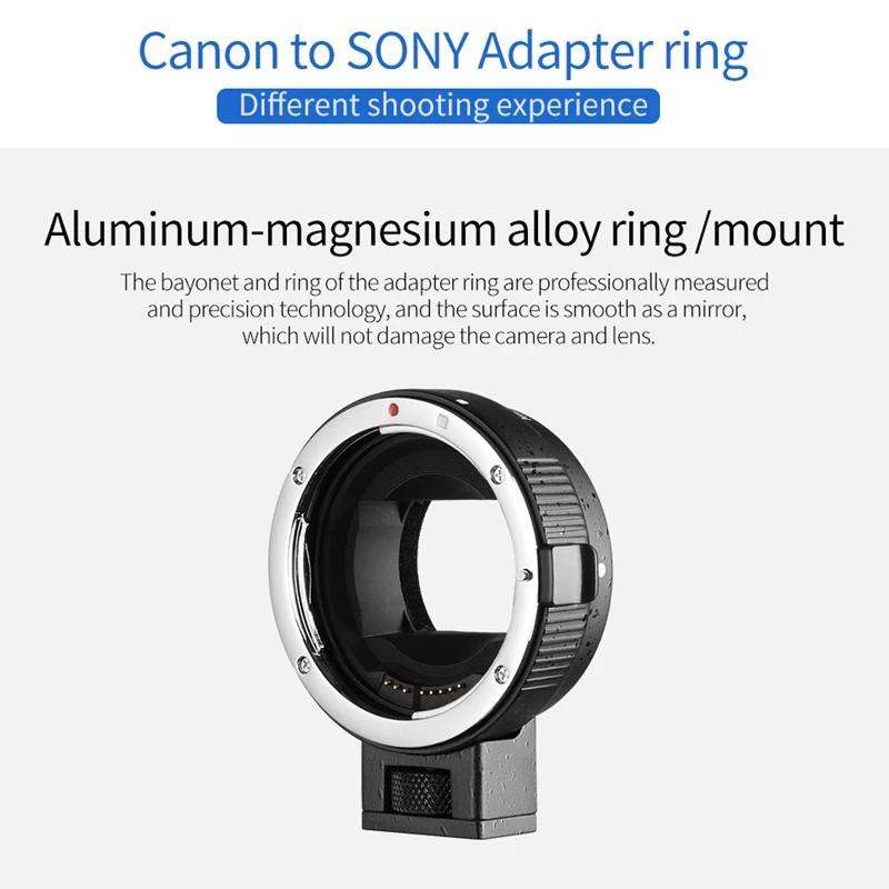FFYY-Auto Focus Ef-Nex Lens Mount Adapter for Canon Ef Ef-S Lens to E-Mount Nex A7 A7R2 A7S2 Nex-7 Nex-6 5 Camera Full Fram