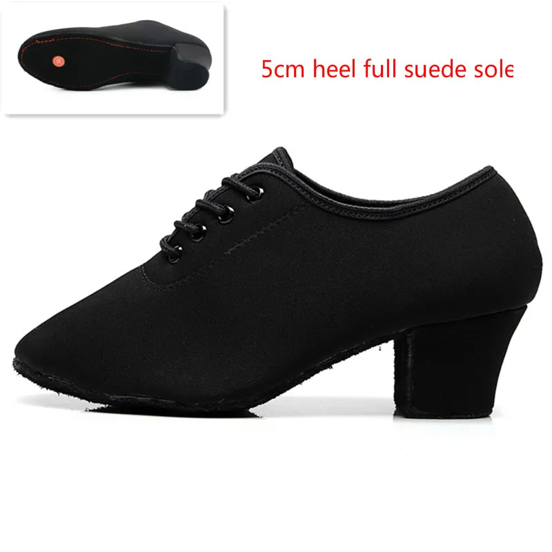 5cm full suede sole Обувь для латинских танцев для женщин, танцевальные кроссовки для детей, Дамский бальный вальс, танго, фокстрот, быстрая танцевальная обувь для мужчин, BD - Цвет: 5cm full suede sole