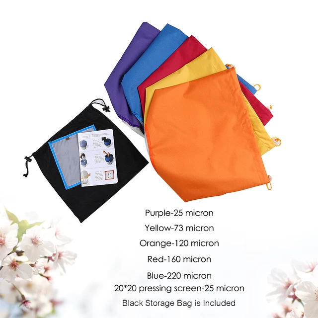 5Db 5 Gallonos Szűrőzsák Buborékzsák Kerti Táska Hash Gyógynövény Jég Lényege Kivonó Készlet Extraháló Táskák Nyomó Képernyővel - Image 6