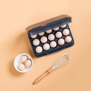 

15 Grid Refrigerator Egg Storage Plastic Egg Box Anti-Collision Egg Container Portable Egg Folding Holder With Lid Kitchen Tools