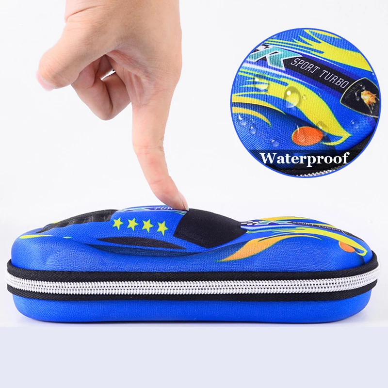 New Car Pencil Box Waterproof Large Capacity Pencilcase for Boys EVA Materials Pen Case Multifunction Stationery Box Shcool