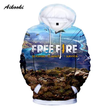 

Aikooki Hot Free Games Fire Hoodie Men and Women 3D Hooded Sweatshirt Men Fashion Trend Casual Polluver Men's Sportswear Jacket