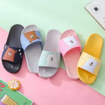 

PVC Slippers for Women Indoor Slippers Casual Cartoon Anti-skid Round Toe Slip On Home Slippers Beach Slipper #20