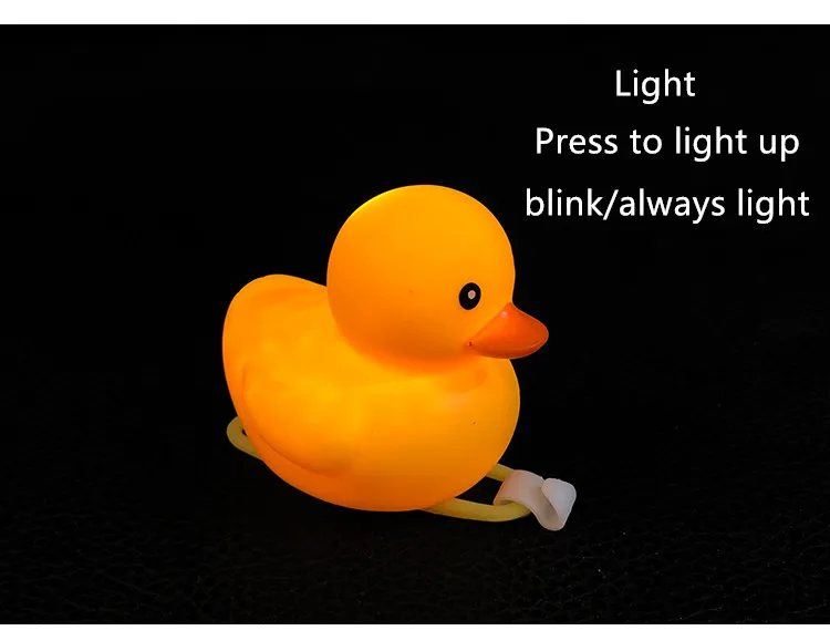 WorthWhile Bicycle Duck Bell with Light Broken Wind Small Yellow Duck Bike Motor Helmet Riding Cycling Accessories4
