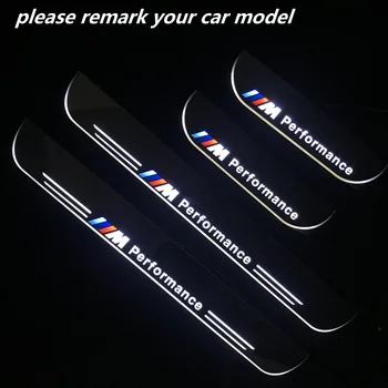 

Express delivery led door sill plate strip welcome light threshold guard protectors for BMW style 2