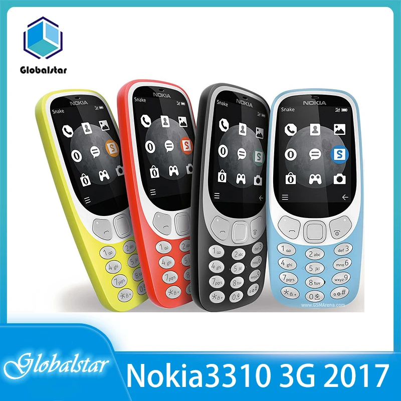 Восстановленный Мобильный телефон Nokia 3310 3G (2017)-оригинальный с диагональю 2 4 дюйма