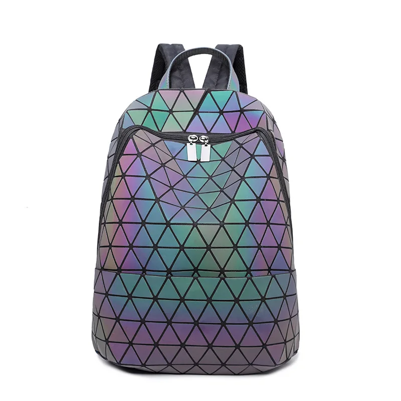 

2019 New Style Geometry Rhombus Night Light Backpack