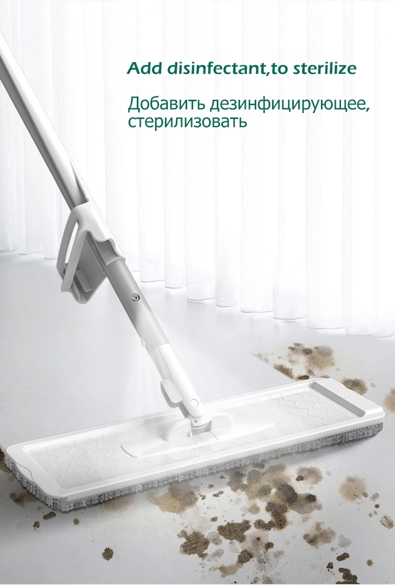 Spray Mop Free Hand Washing Flat Mop Wipe Window Lazy 360 Rotating Magic Mop With Squeezing Floor Cleaner Household Cleaning