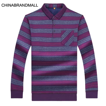 

Season Fat Fat Man Men's Wear Plus Size Plus Fat Business Leisure Lapel Long Sleeve Backing T Shirt Plus Velvet Thicken