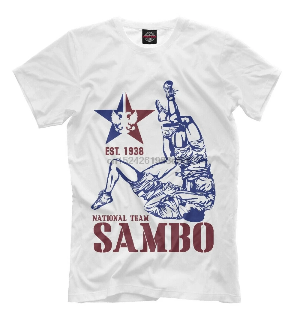 Sambo новая футболка спорт бой самбо русская команда Лидер продаж мужская круглая
