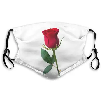 

Red Rose Psd Print Mouth Masks With Filter Washable And Reusable Anti Dust Breathable Mask With Adjustable Ear Loops For Men And