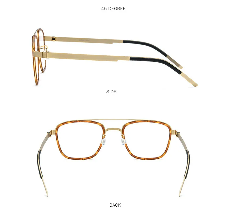 DOFTA сплава очки рамки Для мужчин женские рецепта Eyeglasse ацетат Винтаж квадратный близорукость оправы для очков безвинтовое PJ7006
