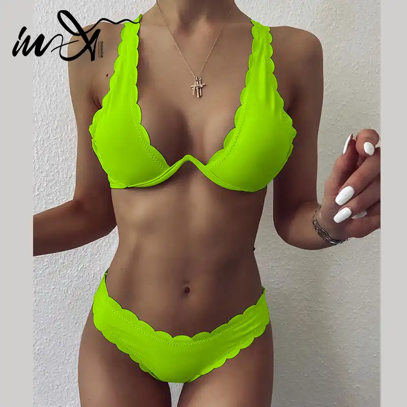 push up bikini neon