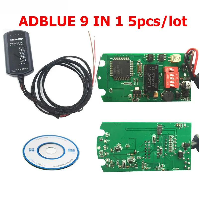 Adblue 8 в 1 обновление до Adblue 9 в 1 Универсальное не нужно какое-либо программное обеспечение AdBlue коробка эмуляции для мультибрендовых грузовиков Adblue 9 в 1 - Цвет: 9 IN 1 5PCS
