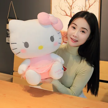 

New pink KT cat plush toy doll cute girl birthday gift girl sleeping comfort pillow cute girl heart doll little doll princess be