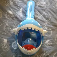 Máscara de buceo de dibujos animados para niños y niñas, máscara de esnórquel de cara completa, subacuática, antivaho, equipo de gafas de natación