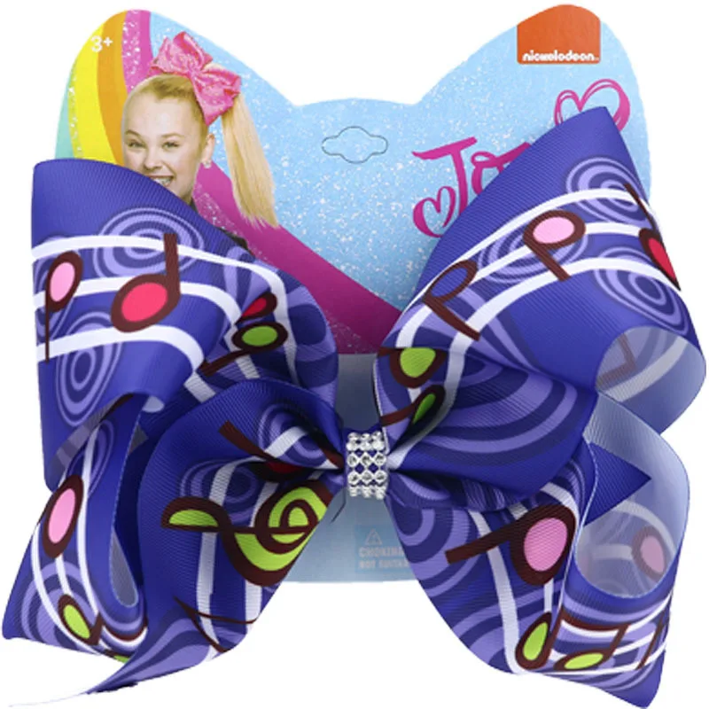 1 " Jojo Siwa банты вечерние заколки для волос для девочек, заколка для волос с музыкальной нотой, металлические радужные заколки для волос, символ пианино, модные аксессуары для волос - Цвет: 1
