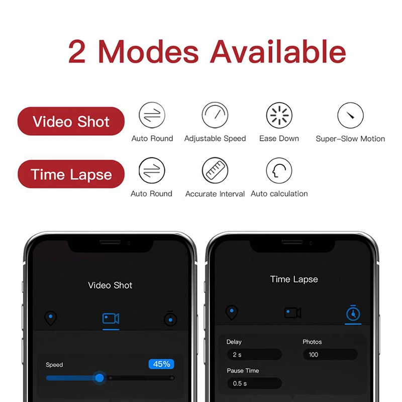 US $339.99 YC Onion Camera Slider Motorized Dolly Track Rail Video Timelapse Panning Hot Dog Parallax Panorama Slider Bluetooth APP Control