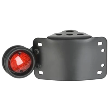 

Motorcycle Black Tail Light Curved Vertical Stop License Plate Bracket