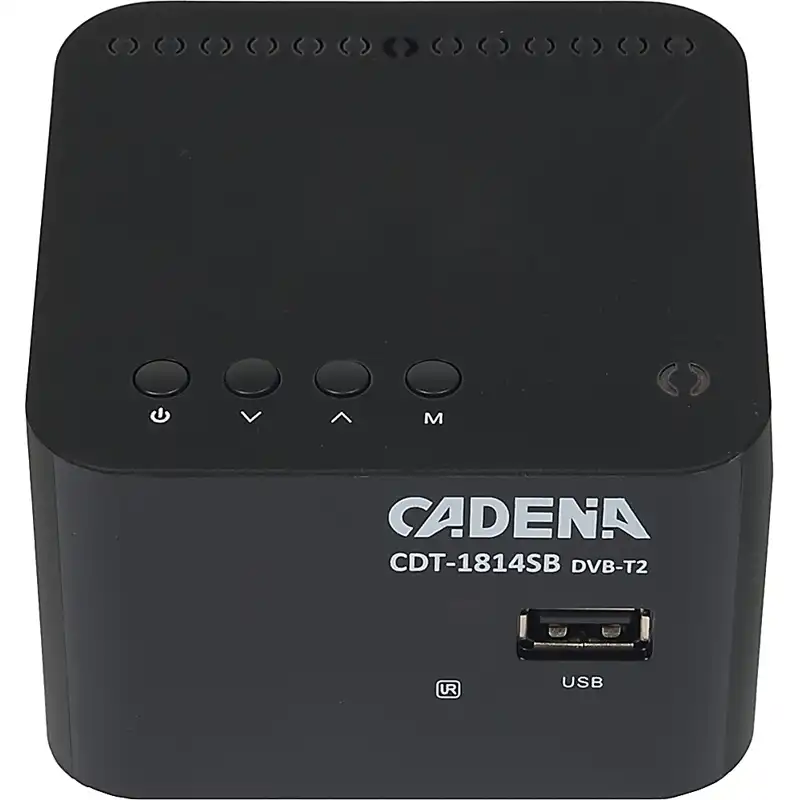 Ресивер DVB-T2 CADENA CDT-1814SB, черный, (046/91/00049598)