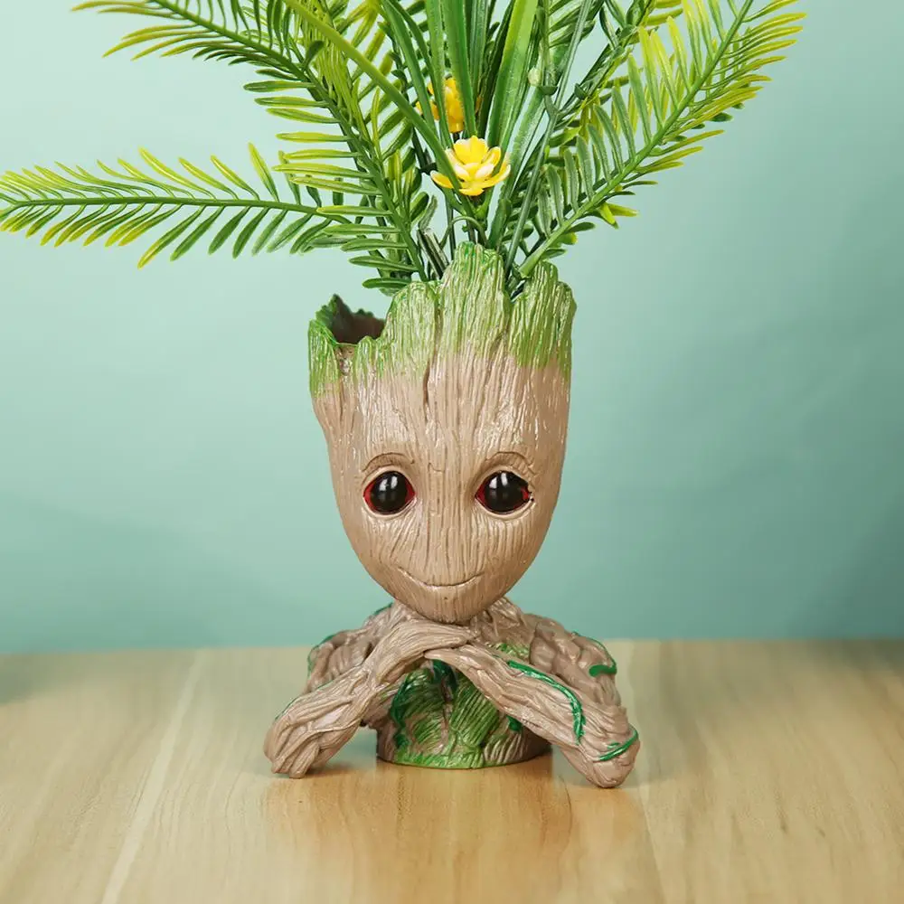 Hot Baby Groot цветочный горшок плантатор фигурки игрушка дерево человек милая модель
