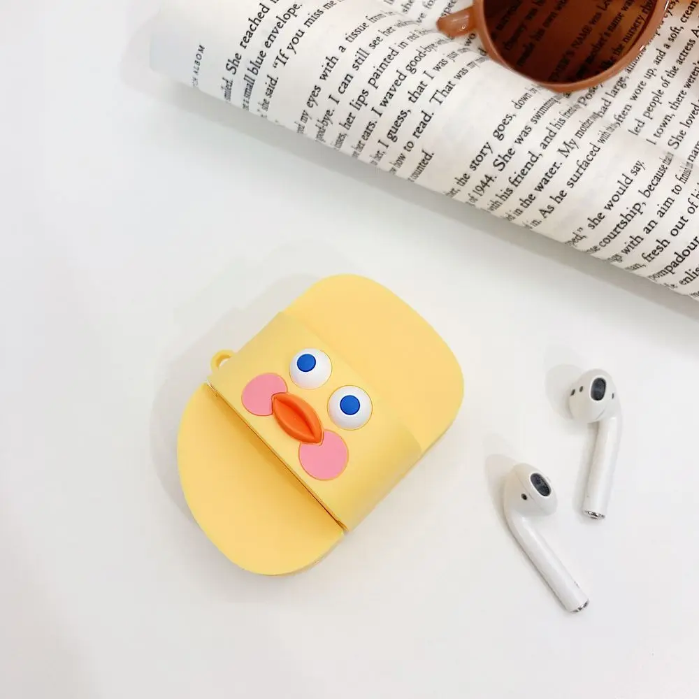 Корейская милая игрушка для собаки 3D тапочки чехол для наушников AirPods 1 2 Bluetooth гарнитура зарядная коробка прекрасное покрытие чехлы с крюком