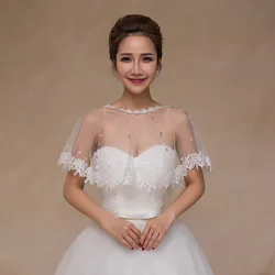 Women Bridal Shawls Lace Wedding Bolero Jacket High Quality 2020 Elegant Bride Wraps Free Shipping