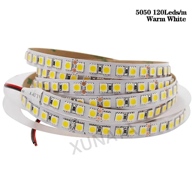 5 м/лот DC12V SMD5050 5054 2835 Светодиодные ленты веревка лента 300 светодиодный 1200 светодиодный Водонепроницаемый гибкий светодиодный лента светильник домашний Декор Светильник - Испускаемый цвет: 5050 120Leds WW