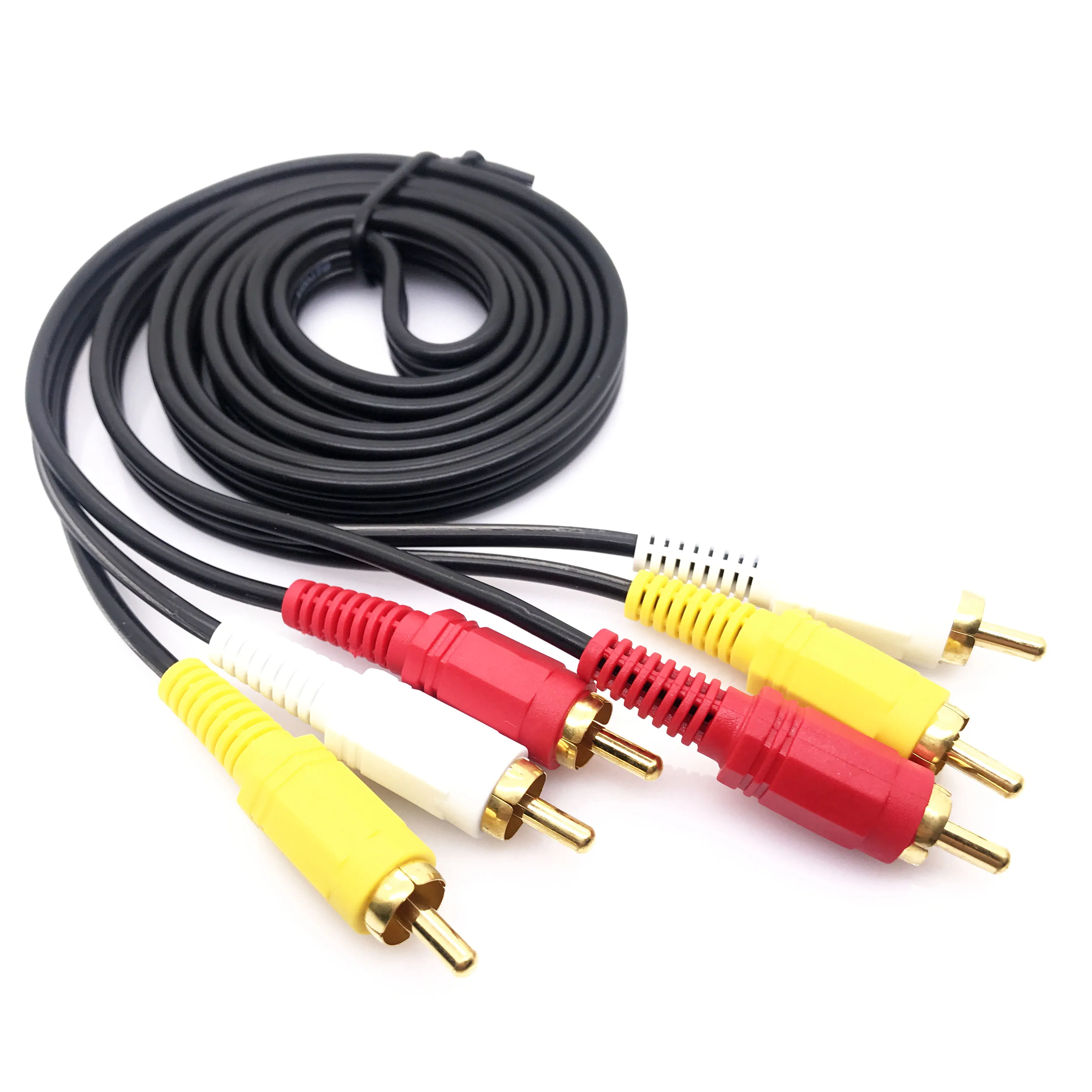 3RCA кабель папа к видео аудио стерео позолоченный для телеприставки динамика