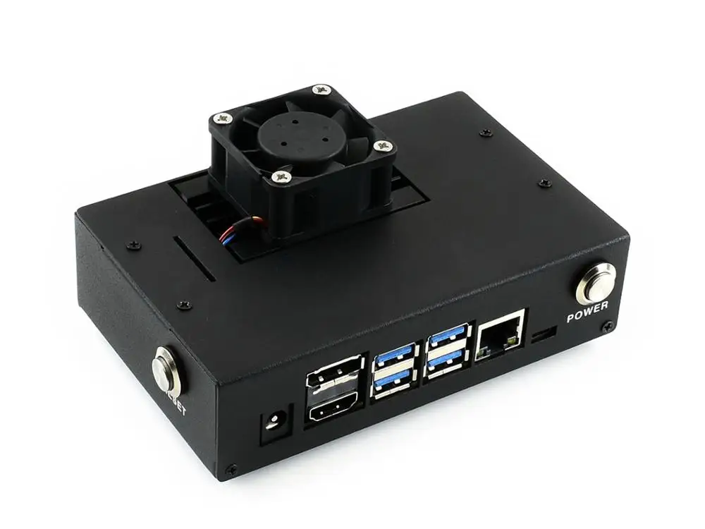 Чехол Waveshare Jetson Nano (B) (с вентилятором) металлический чехол (тип B) и специальный Fan