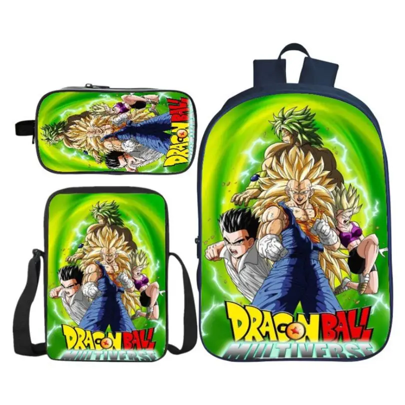 photo color Лидер продаж, 3 шт./компл., модные детские школьные сумки с 3D принтом Dragon Ball, рюкзак для детей, рюкзак на плечо для мальчиков и девочек - Цвет: photo color