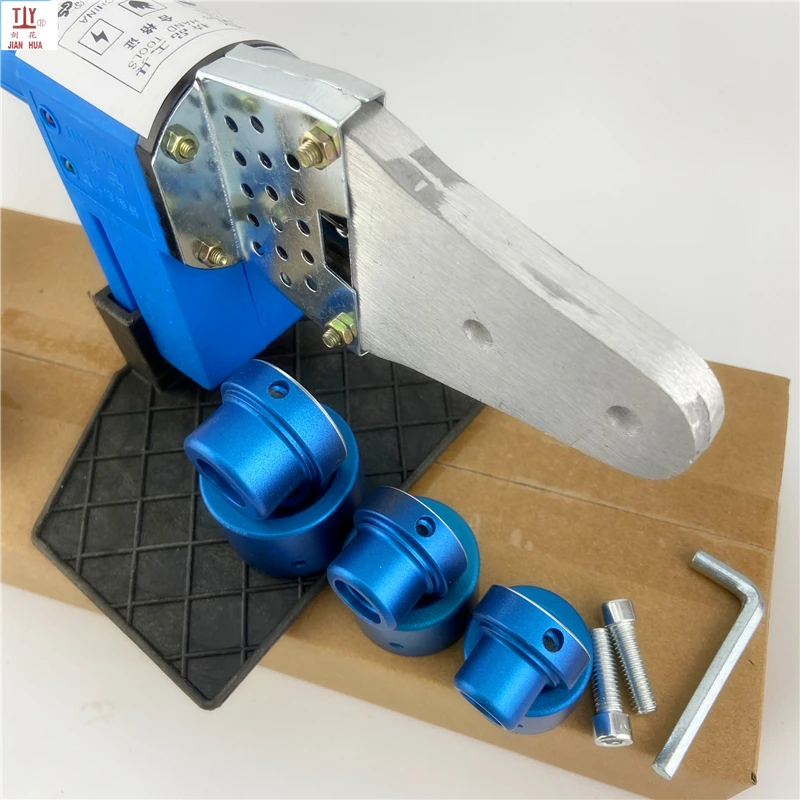 Free Shipping Ocean Blue Plastic Pipe Welding Machine Heating Tool Heads Set For PPR PB PE Plastic Tube PPR Welding Hot