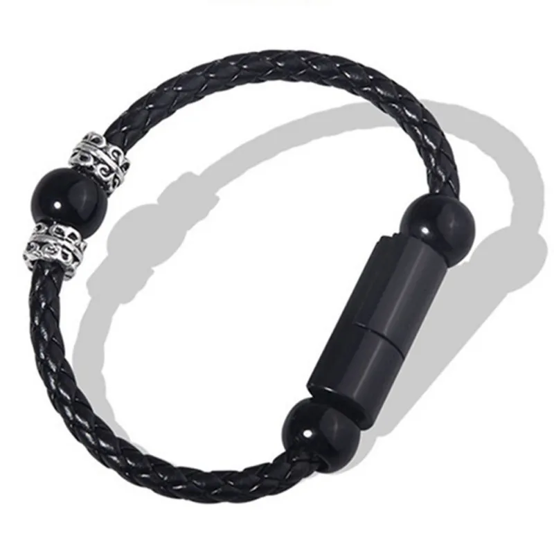 

Wristband Leather USB Bracelet Phone Charging Sync Cord Bracelet For Micro Android Type C Universal Phone