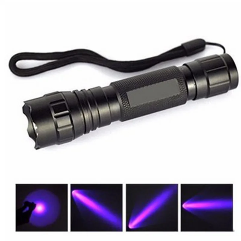

395nm High-Power UV Violet Flashlight Fluorescent Agent Detection Black Light Bulb 5W Flashlight
