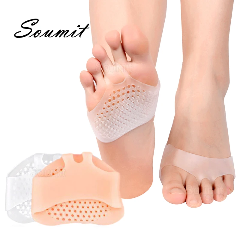 Silicone Honeycomb Forefoot Pads for High Heel Shoes Pain Relief Half Yard Insoles Foot Protector Anti-slip Inserts