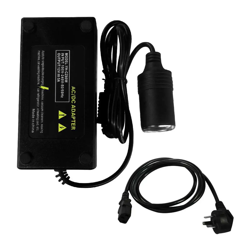 Home Power Converter 220V Input 12V Output Car Cigarette Lighter Socket Car Vacuum Cleaner Refrigerator Adapter