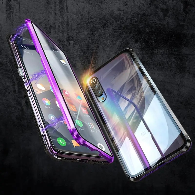 Металлический магнитный чехол для Xiaomi R redmi Note7, двухсторонний чехол из закаленного стекла на магните для Xiaomi 9 9se 9t 8 K20 redmi Note7